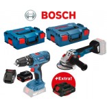 CONJUNTO BOSCH 18 VOLTS BERBEQUIM+MINI REBARBADORA+BATERIAS