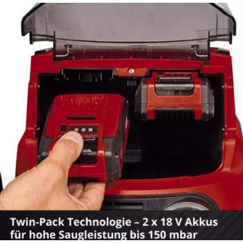 ASPIRADOR EINHELL A BATERIAS 2X18V (NÃO INCLUÍDAS)