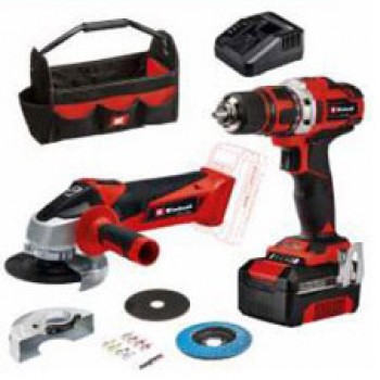 CONJUNTO EINHELL REBARBADORA + BERBEQUIM A BATERIA + ACESSÓRIOS