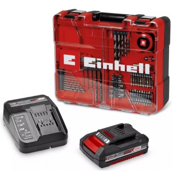 BERBEQUIM EINHELL PERCUSSÃO APARAFUSADOR KIT COM CARREGADOR E BATERIA E FERRAMENTAS