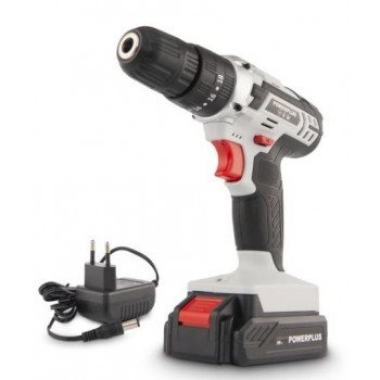 BERBEQUIM APARAFUSADOR COM PERCUSSÃO POWERPLUS A BATERIA INCLUÍDA