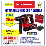 MARTELO ELECTROPNEUMÁTICO A BATERIA HEROCCO DA EINHELL